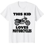 T-shirts blancs à motif moto enfant Taille 2 ans classiques 