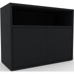 Enfilade - Noir, modèle de caractère, buffet, avec porte Noir - 77 x 60 x 34 cm, modulable