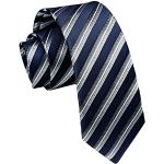 Cravates de mariage argentées à rayures Tailles uniques classiques pour homme 