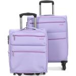 Ensembles de valises Lys violet lavande à motif fleurs en lot de 2 pour femme en promo 