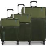 Ensembles de valises Roncato verts en lot de 3 look militaire pour femme en promo 