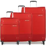 Ensembles de valises Samsonite rouges à roulettes pivotantes en lot de 3 pour femme en promo 