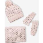 Bonnets en mailles Vertbaudet roses all Over en polyester à pompons Taille 3 ans pour fille de la boutique en ligne Vertbaudet.fr 