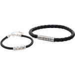 Bracelets de perles argentés en cuir synthétique à perles personnalisés pour femme en promo 
