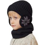 Bonnets en mailles noirs en fibre acrylique Taille 10 ans look fashion pour garçon de la boutique en ligne Amazon.fr 