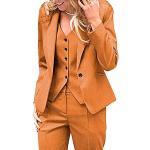 Pantalons de costume de mariage marron Taille L look casual pour femme 