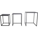 Tables basses rectangulaires noires en métal modernes 