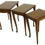 Tables gigognes marron en bois milieu du siècle 