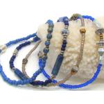 Bracelets de perles argentés à perles personnalisés 