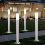 Jardin Support de Lampe Anthracite Inox Luminaire Terrasse Cour