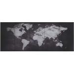 Ensemble de 5 tableaux sur toile Carte du monde Noir 200x80 cm DEC022972