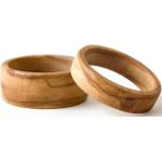 Bagues de mariage marron en bois en bois personnalisés 