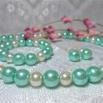Bracelets de perles pour la Saint-Valentin turquoise à perles fait main pour femme 
