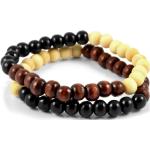 Bracelets Collin Rowe multicolores à perles en bois pour homme 