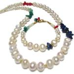 Bracelets de perles vert d'eau à perles romantiques 