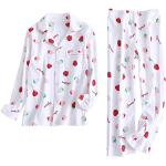 Pyjamas blancs en coton à motif pastèque look fashion pour fille de la boutique en ligne Amazon.fr 