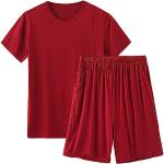 T-shirts Wslcn rouges à manches courtes à manches courtes Taille XL look fashion pour homme 