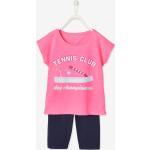 Shorts de sport Vertbaudet rose fluo en coton look sportif pour fille en solde de la boutique en ligne Vertbaudet.fr 