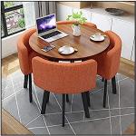 Tables de salle à manger design orange en métal modernes 