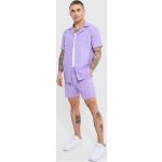 Chemises boohooMAN violettes à manches courtes à manches courtes Taille S pour homme 