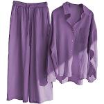 Vestes de survêtement de cérémonie violettes camouflage à manches longues Taille 3 XL plus size look fashion pour femme 