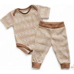 Pantalons camel en coton à motif USA bio éco-responsable pour bébé de la boutique en ligne Etsy.com 