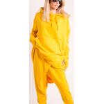 Survêtements jaunes à capuche Taille 3 XL plus size look casual pour femme 
