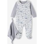 Pyjamas Vertbaudet bleus en coton enfant bio éco-responsable Taille naissance 