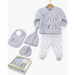 Ensembles bébé gris en coton à motif pingouins bio éco-responsable pour bébé de la boutique en ligne Etsy.com 