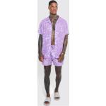 Chemises boohooMAN violettes à manches courtes à manches courtes Taille M pour homme 