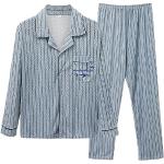 Pyjamas en polaires gris à carreaux en dentelle Taille 4 XL plus size look fashion pour homme 