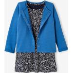 Robes à manches courtes Vertbaudet bleues en coton à motif hiboux Taille 2 ans pour fille de la boutique en ligne Vertbaudet.fr 