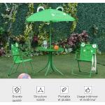 Salons de jardin Outsunny verts en métal enfant 