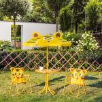 Salons de jardin Outsunny jaunes en métal enfant 