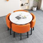 Tables de salle à manger orange modernes 