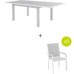 Tables de jardin Hesperide Allure blanches en aluminium extensibles 10 places 