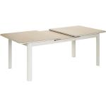 Tables de salle à manger blanc d'ivoire en aluminium extensibles modernes 