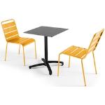 Chaises design jaunes en aluminium 