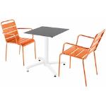 Tables orange en aluminium modernes 