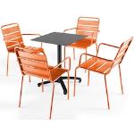 Tables orange en aluminium 