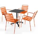 Tables orange en aluminium 
