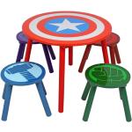 Ensemble table et 4 tabourets - Logo Captain America - Marvel Avengers