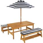 Ensemble table et bancs d'extérieur avec parasol enfant - Coloris 1