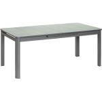 Tables de jardin gris anthracite en aluminium extensibles 10 places 