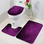 Tapis de toilette aubergine 