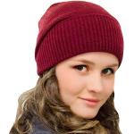 Bonnets de snowboard pour fêtes de Noël rouge bordeaux en laine Tailles uniques look fashion pour femme 