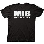 entrance Men in Black Adult Unisex MIB Logo Light Weight 100% Cotton Crew T-Shirt T-Shirts à Manches Courtes(X-Large)