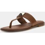 Sandales Guess marron à logo en cuir à clous en cuir à bouts carrés avec un talon jusqu'à 3cm 
