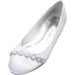 Chaussures casual de mariée argentées en caoutchouc à perles respirantes à bouts ronds Pointure 44 look casual pour femme 