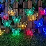 Guirlandes lumineuses multicolores en cristal à motif papillons 